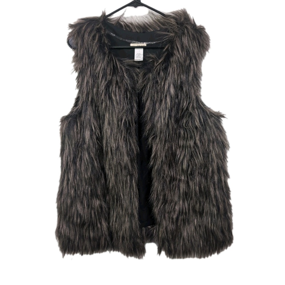 Tru Self Women's Faux Fur Jacket Lined, Size Large